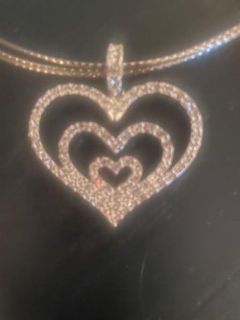 NOLAN MILLER VINTAGE TRIPLE HEART PENDANT - NEVER WORN